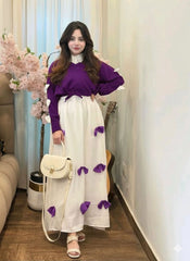 Trendy V-neck design • Unique bow detailing • Modest & elegant look • Comfortable fitting