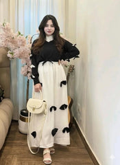 Trendy V-neck design • Unique bow detailing • Modest & elegant look • Comfortable fitting